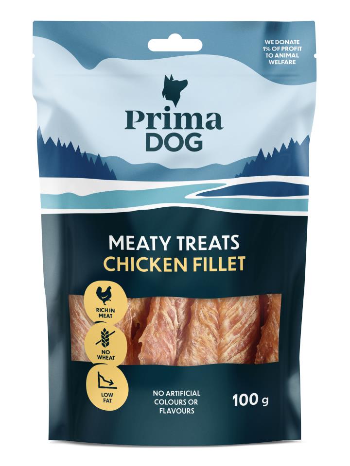 PrimaDog Meaty Treats Kycklingfilé 12 x 100g