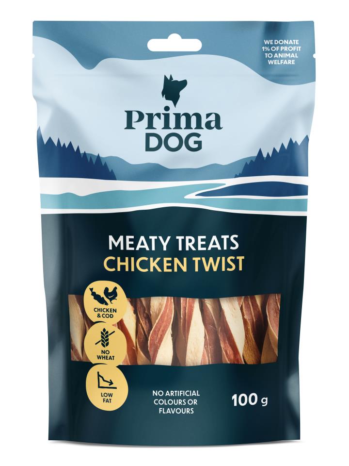 PrimaDog Meaty Treats Kycklingtwist 12 x 100g