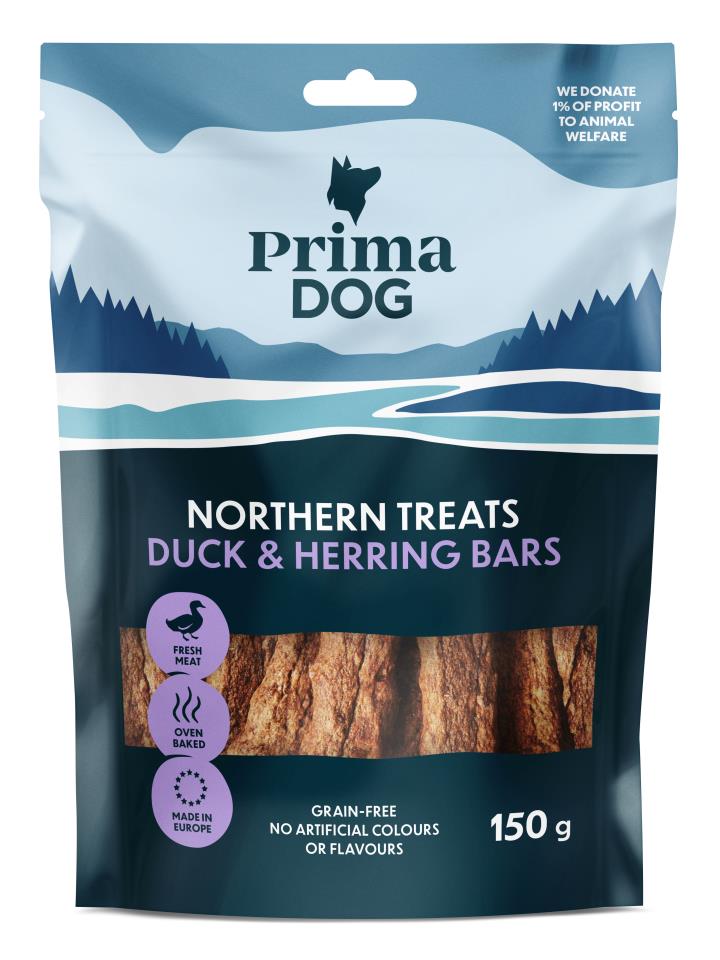 PrimaDog Northern Treats Bars Anka & Strömming 6 x 150g