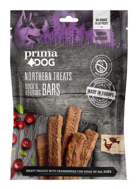 PrimaDog Northern Treats Bars Anka & Strömming 6 x 80g