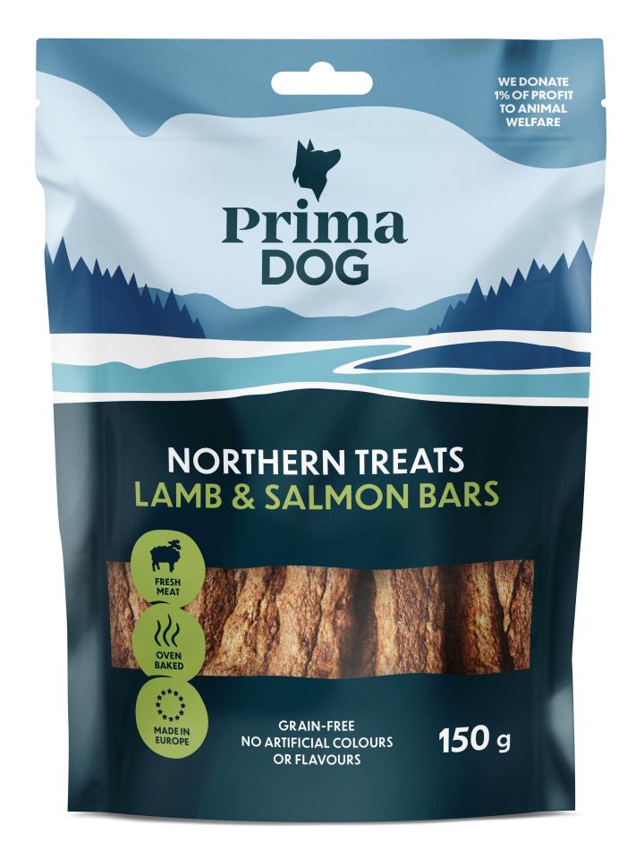 PrimaDog Northern Treats Bars Lamm & Lax 6 x 150g