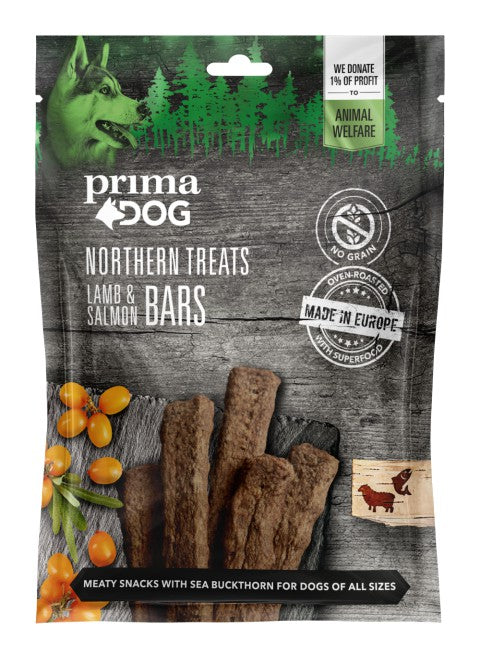 PrimaDog Northern Treats Bars Lamm & Lax 6 x 80g