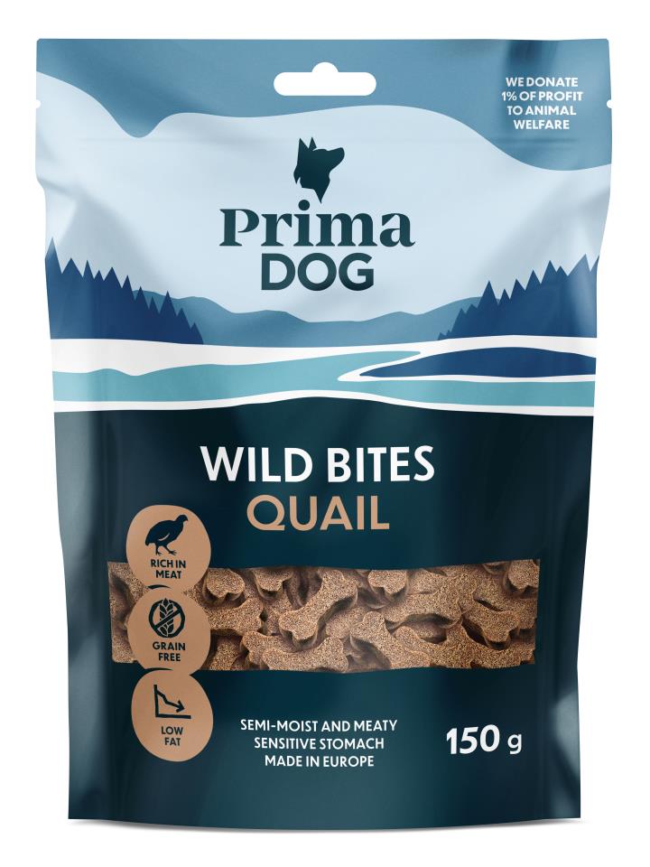 PrimaDog Wild Bites Vaktel 10 x 150g