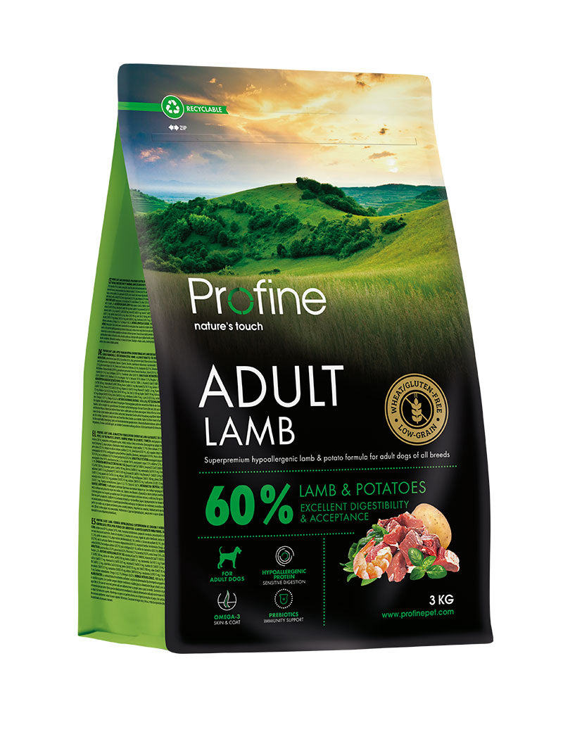 Profine Dog Dry Food Adult Lamb & Potatoes 3 kg