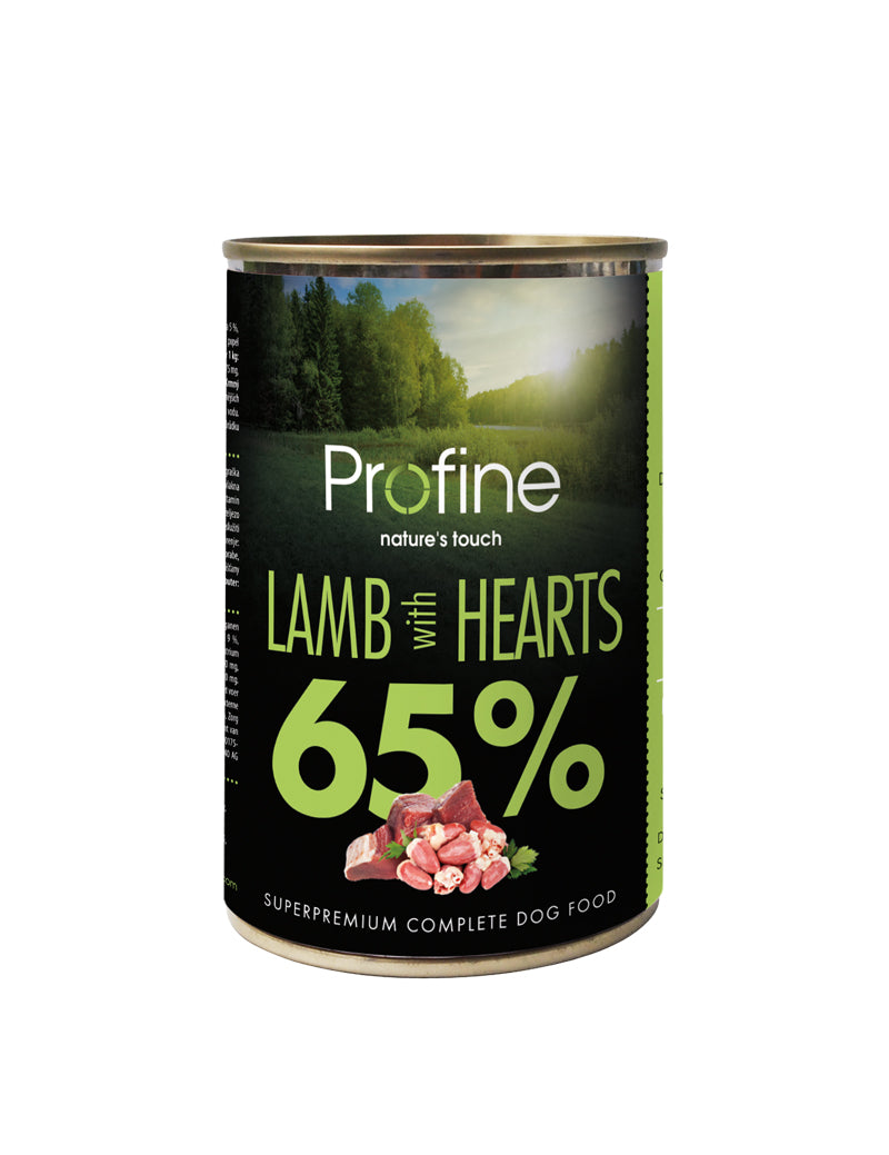 Profine Dog Wet Food Cans 65% Lamb With Hearts 6 x 400g