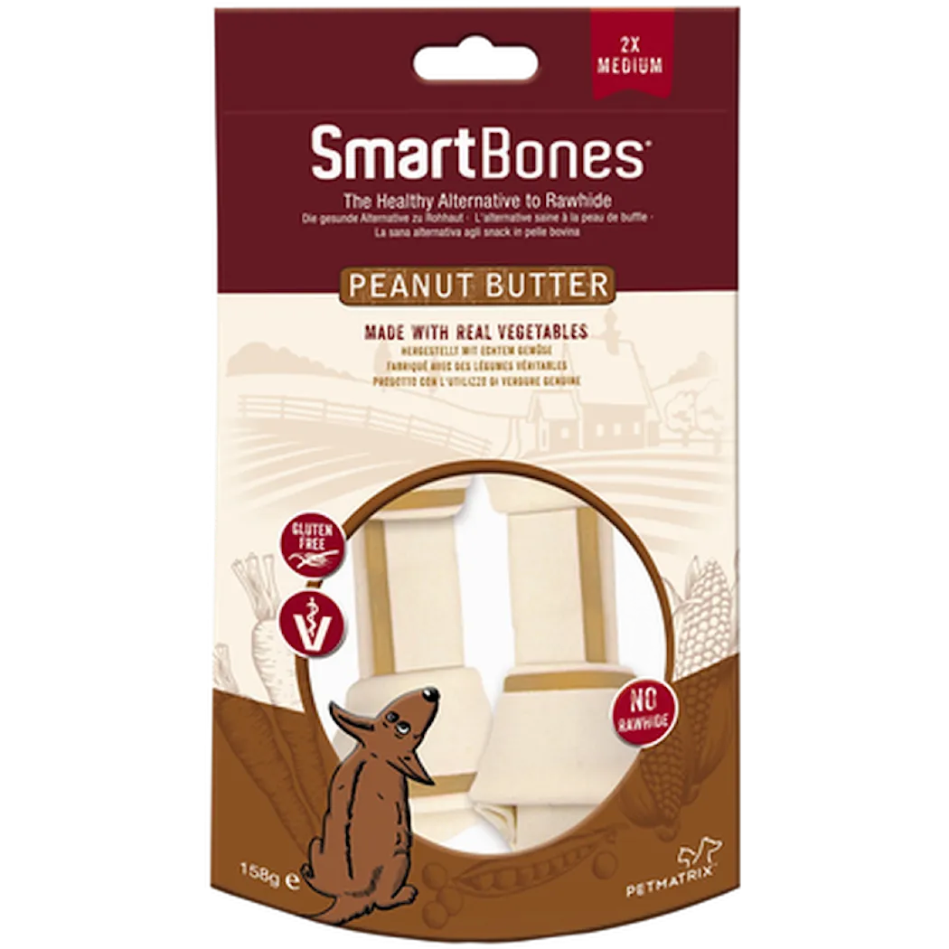 SmartBones Peanut Butter Medium 2-pack