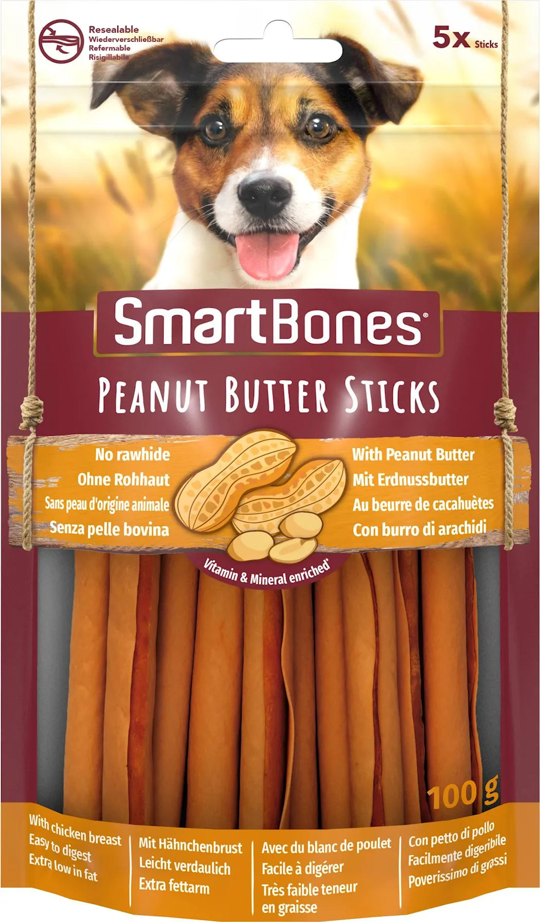 SmartBones Sticks Peanut Butter 5-pack