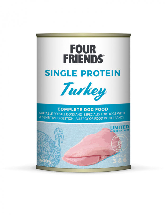 FourFriends Dog Single Protein Turkey Wet 400g